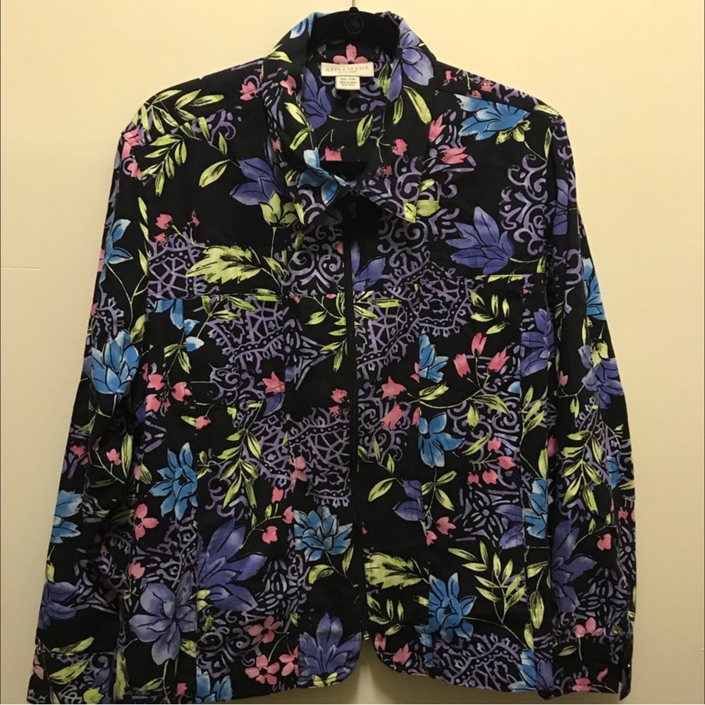 Appleseed’s Plus Size/Tall Fashion Floral Colorful Zi… Gem